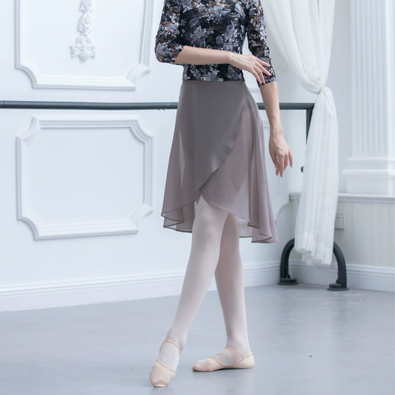 Балетная танцевальная марлевая юбка, женская цельная балетная юбка на резинке, балетная юбка средней длины, классическая современная тренировочная юбка для взрослых