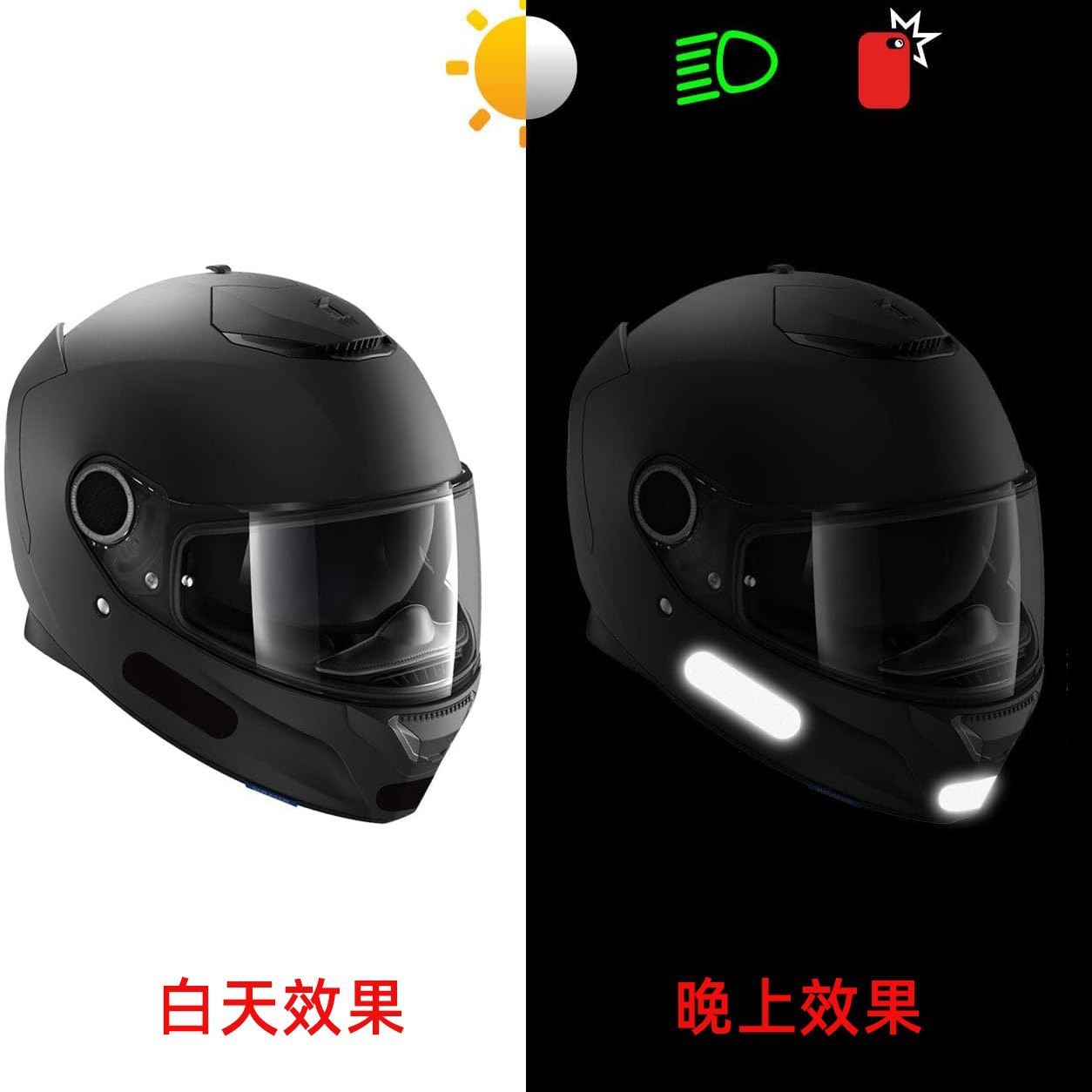 Amazon nuevo casco de motocicleta retro pegatinas rayas reflectantes pegatinas reflectantes de bicicleta alta visibilidad image 2