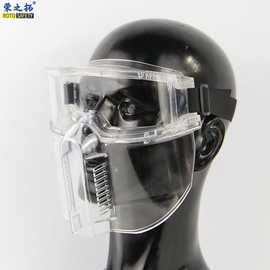 头戴式全脸防护面罩炒菜防油烟防风沙防飞溅防冲击透明防雾护目镜