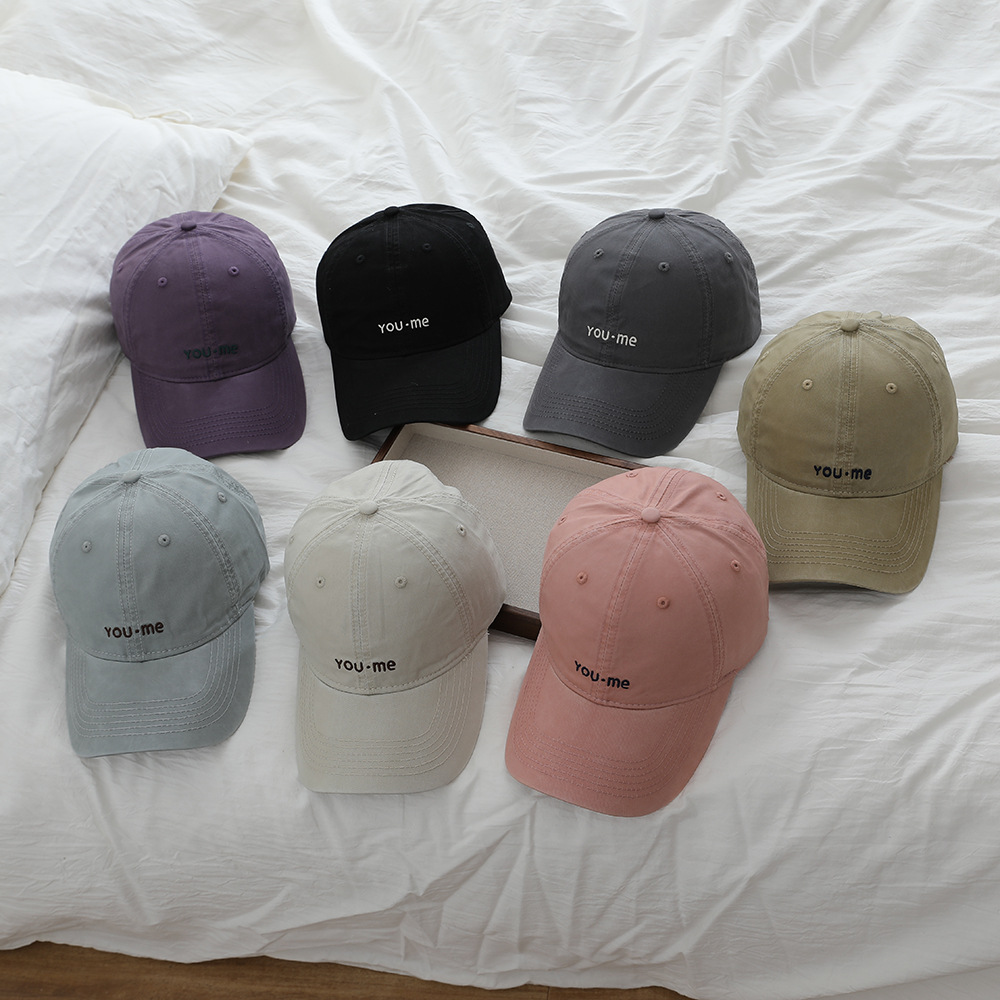 Sombreros infantiles primavera y otoño estilo americano bordado simple sombrero de béisbol casuales para hombres y mujeres sombreros de lengua de pato