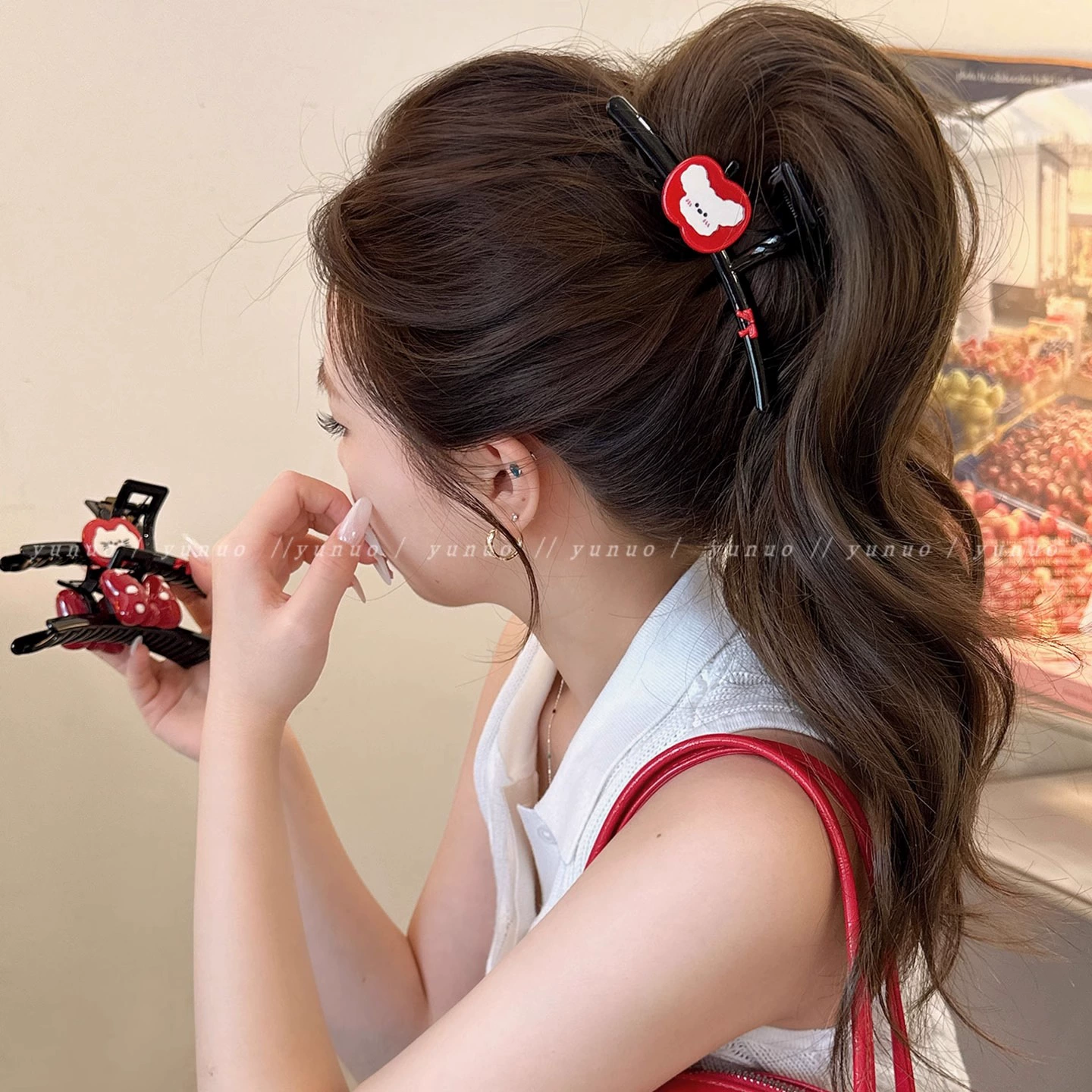 Милая черная большая крабовая булавка с бантом, заколка, акула, новая коллекция, стиль высокого качества