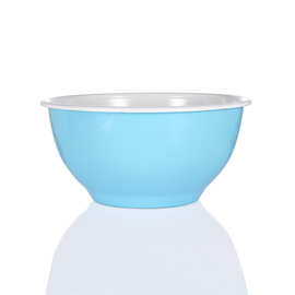 工厂销售蓝色家用搪瓷碗汤碗 水果搪瓷圆碗吃饭碗 厨房用碗