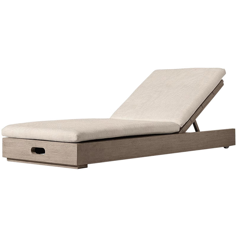 Cama al aire libre patio villa casa piscina sillón al aire libre frente al mar a prueba de agua y protección solar sillón de teca