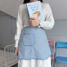 韩式ins风毛巾面料小清新半身围裙外贸咖啡馆手作工作室花艺可擦