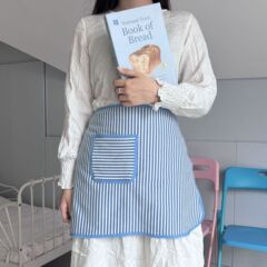 韓国式ins風タオル生地小清新半身エプロン対外貿易カフェ手作りスタジオ花芸可拭き