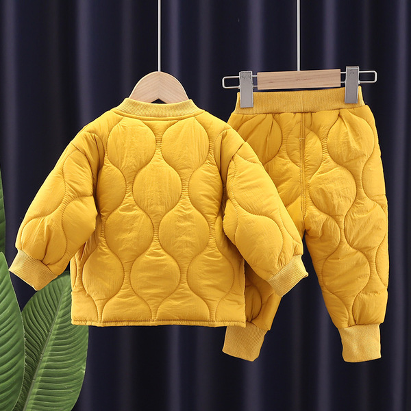 winter children's warm quilted set for boys