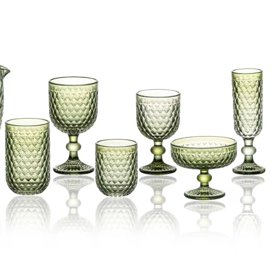 Creativo nuevo cristal de hotel tazas de agua de vidrio enjuague bucal tazas de jugo tazas de cerveza tazas de champán tazas de vino tinto