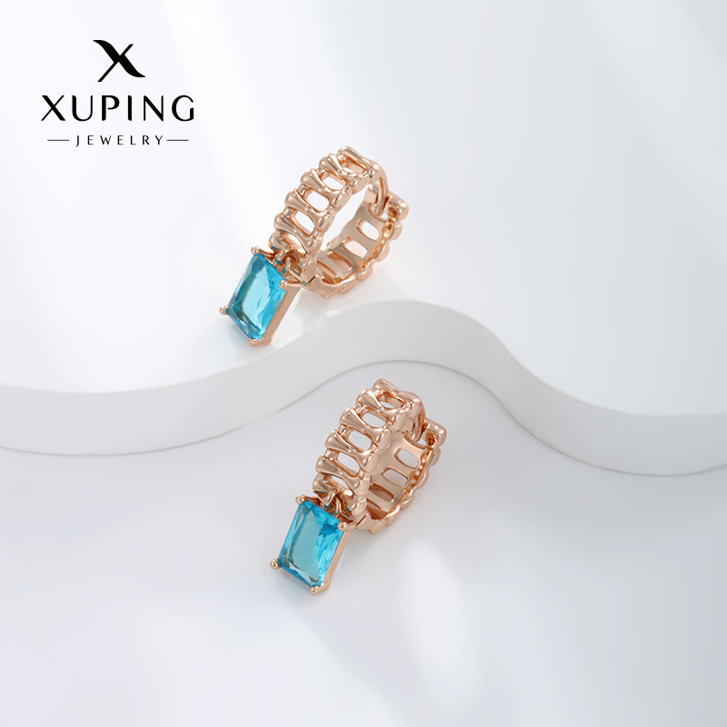 Joyería de Xuding nueva cadena pendientes rectangulares moda europea y americana del comercio exterior personalizada pendientes al por mayor