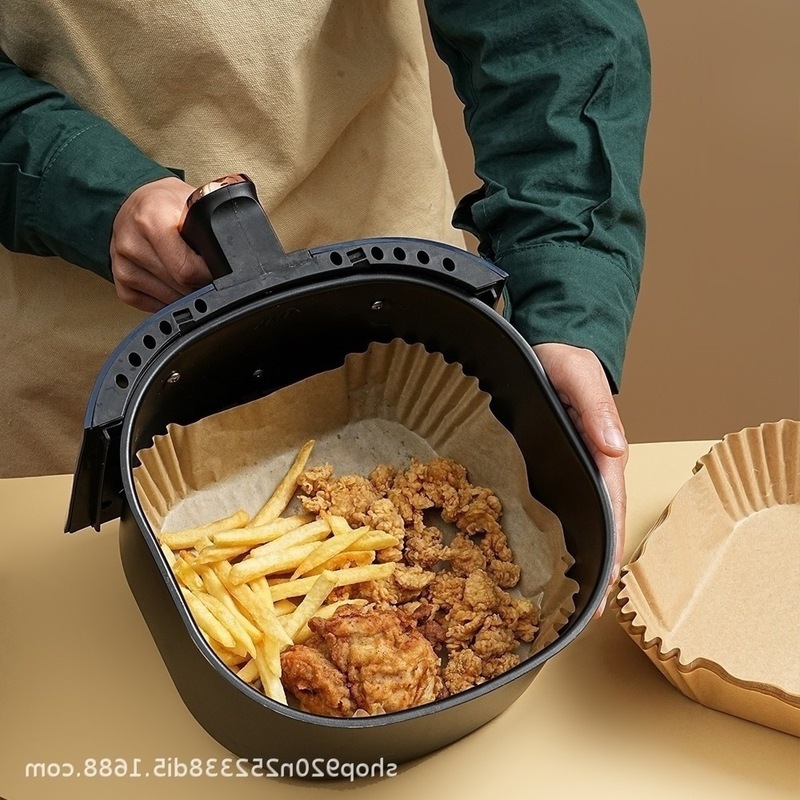 エアフライヤー特殊紙トレイ 38 グラムベーキング油吸収紙食品グレードのシリコーン紙ノンスティック食品パッド紙バッチ揚げ用|undefined