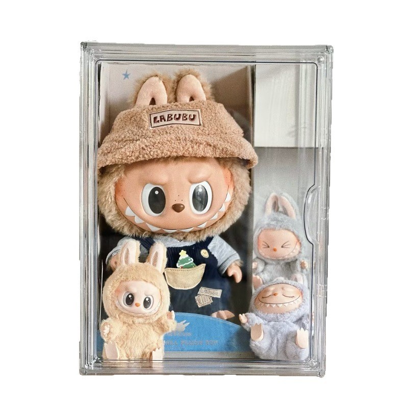 Labubu バブルマート適用ビニール保護ダストカバー透明 labubu ブラインドボックスアクリルディスプレイボックスキャビネット|undefined