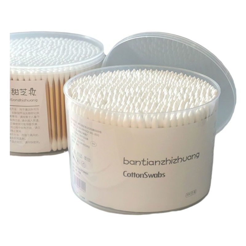 Hisopos de algodón desechables para limpieza de oídos, hisopos de algodón de doble punta, hisopos de algodón para maquillaje, bolas de algodón, venta al por mayor de fábrica, hisopos de algodón desengrasantes