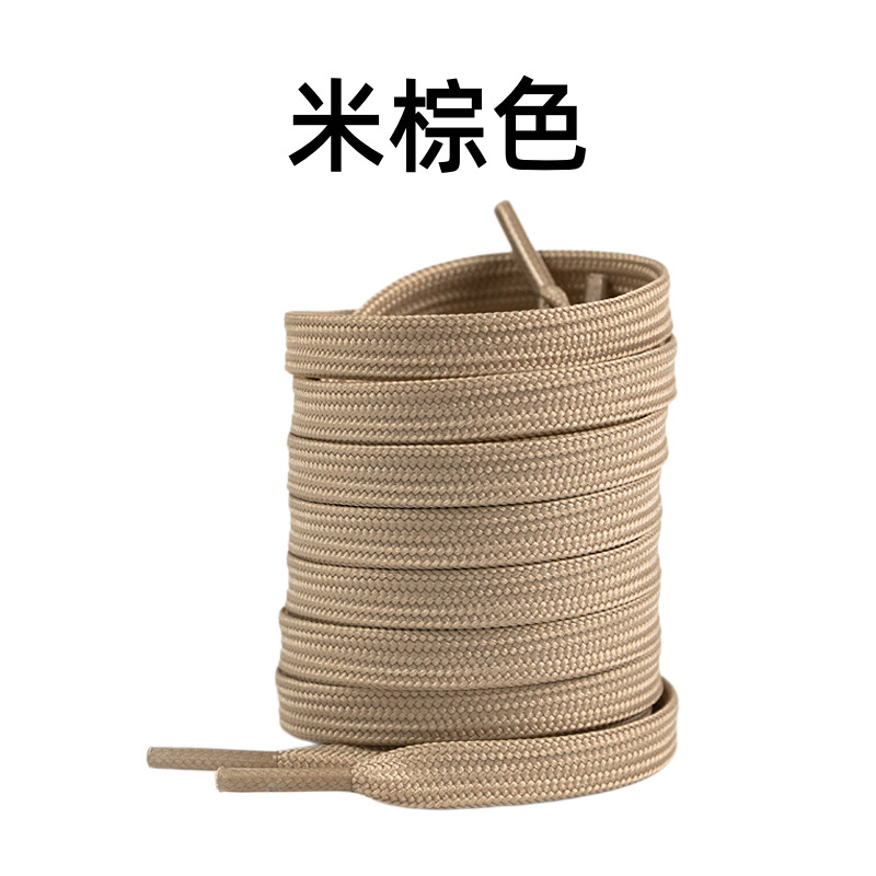 8mm de ancho poliéster doble capa plana engrosada cordón de zapato adaptar a la fuerza aérea No. 1 zapatos deportivos casuales cordón de zapato en stock image 20