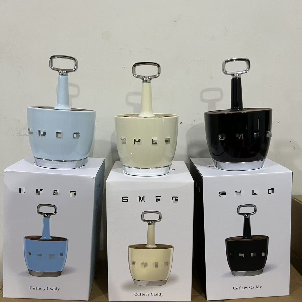 现货S唛-EG网红奶油风厨房不锈钢餐具复古套装刀叉勺架西餐架套装