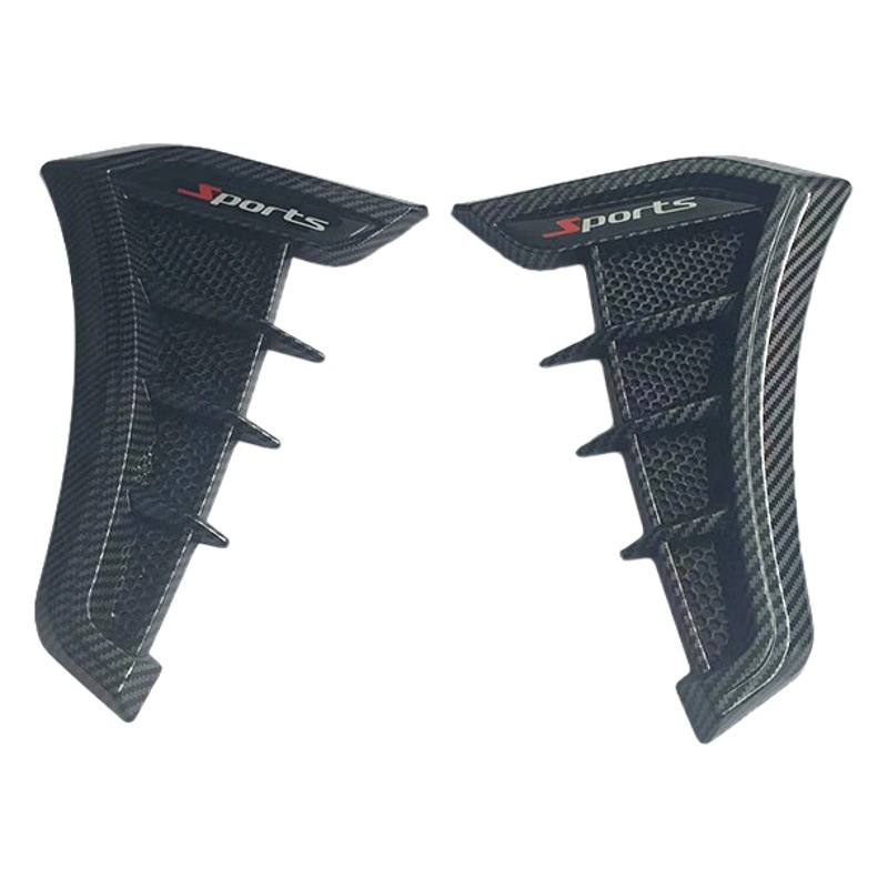Pegatinas decorativas universales para guardabarros de coche, emblema lateral para modificación de la ventilación lateral del guardabarros, aleta de tiburón.