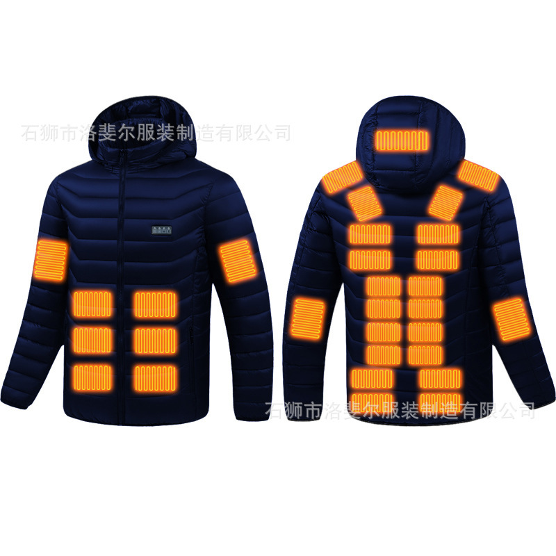 跨境冬季智能发热棉服保暖服发热服加热男女款厂家直售现货速发|undefined