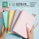 厂家供应ins少女心马卡龙活页本A6PU创意现金预算财务规划手账本