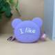 Letter bear head Children's coin purse 2023 new silicone bag mini messenger bag shoulder bag cute super cute fashion