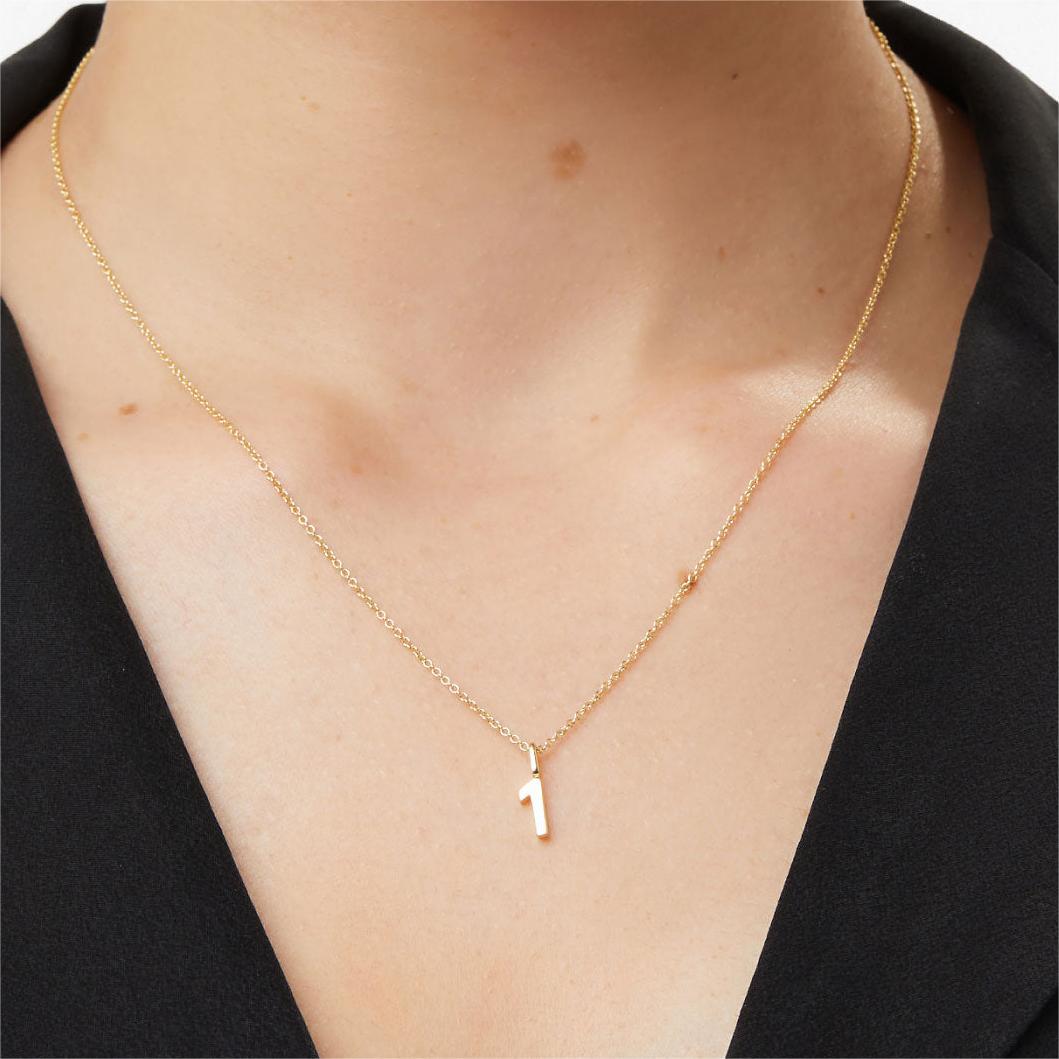 201 Stainless Steel 304 Stainless Steel Titanium Steel Gold Plated Simple Style Plating Number Pendant Necklace display picture 1