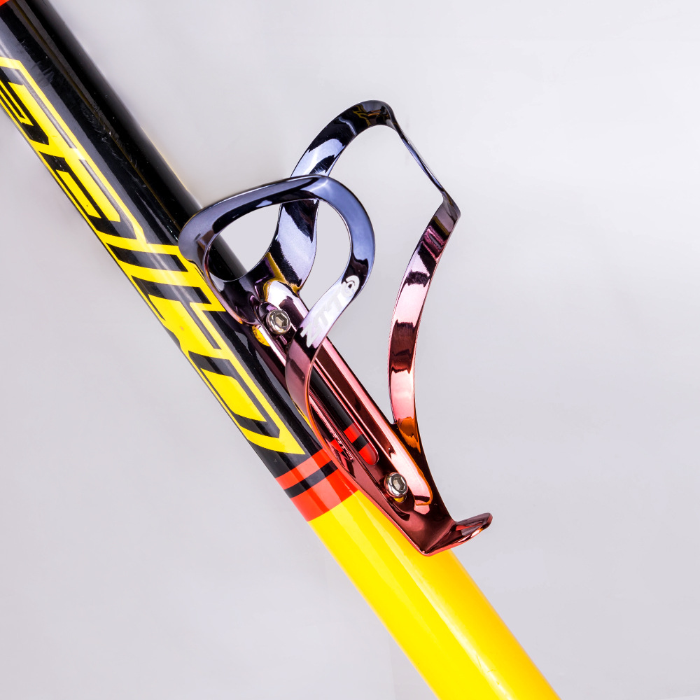 Sostenedor de la taza de agua de la bicicleta de carretera gradiente de color bicicleta de montaña de aleación de aluminio titular de la botella de agua bilateral positiva titular de la botella de agua abierta