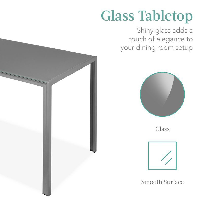 ExportaciónTarget vidrio temperado mesas de comedor sillas transparentes nórdicas mesas de comedor rectangulares