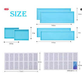 diy树脂多米诺骨牌收纳盒镜面硅胶滴胶模具牌盒子滴胶模具