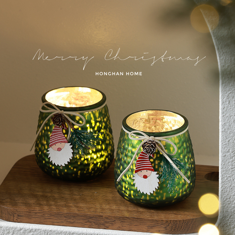 Decoración de Navidad candelabro decoración de escritorio Año Nuevo cálido ins parabrisas brillante decoración de ventanas de Navidad