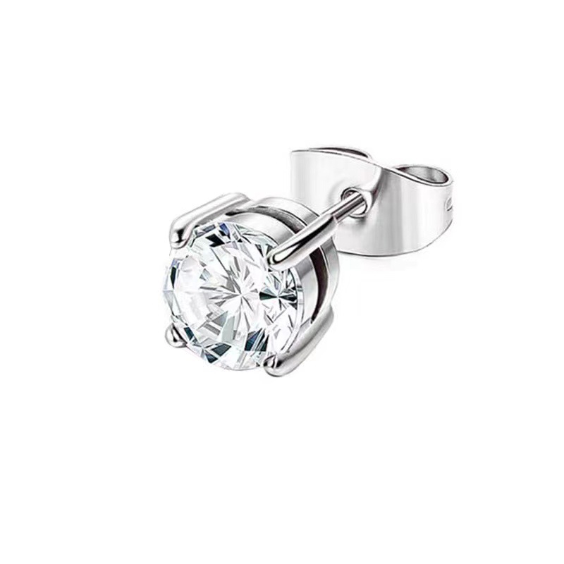 Earrings 1pc Classic Six-claw Diamond Jewelry Ring_voghion.com