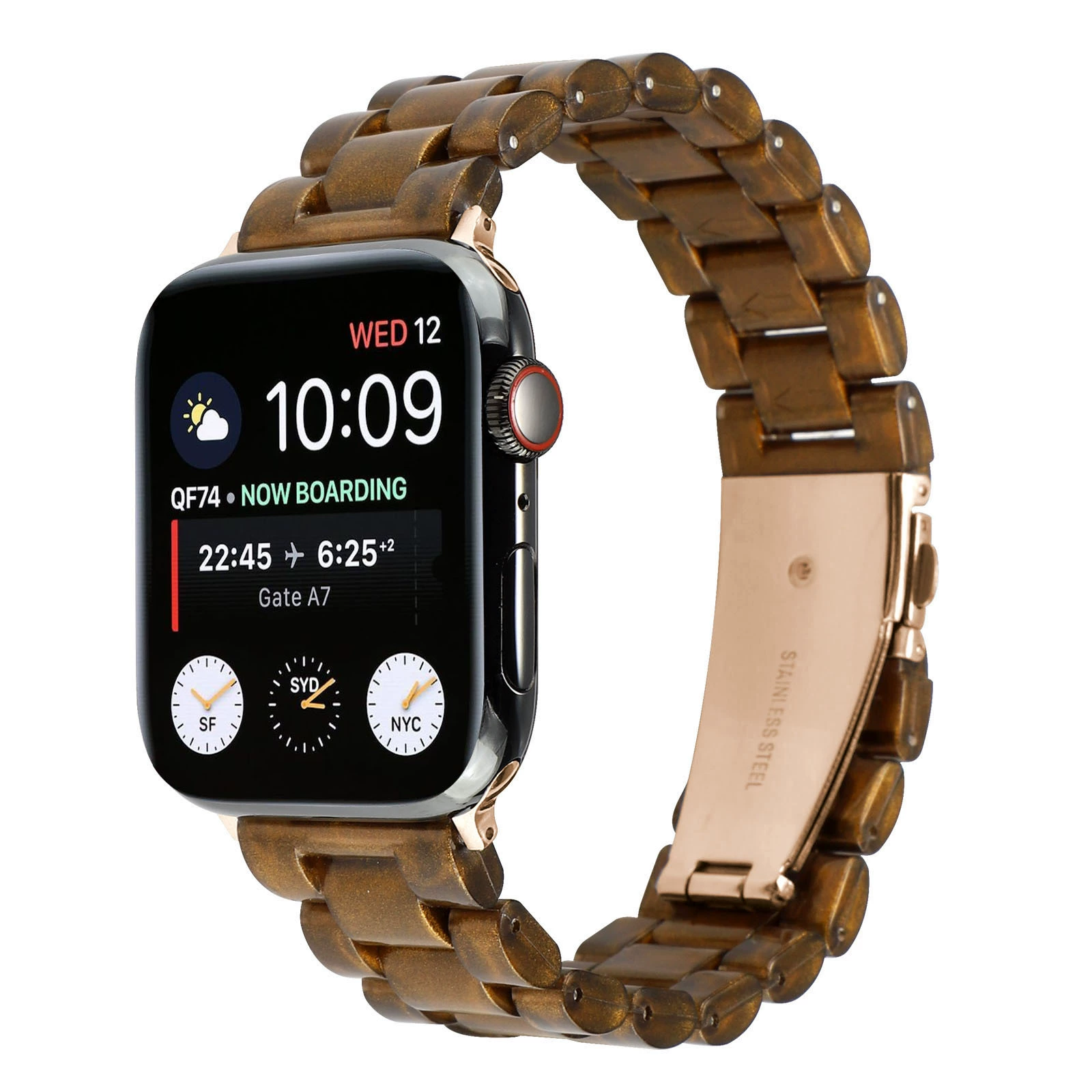 Новые фантазийные три растения подходят для Apple iWatch импортированный сверкающий порошок поликарбонат три часы