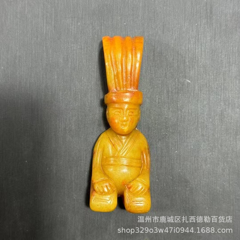 古遊び雑は古に似せて古い山の玉の彫刻の工芸品の小さい置物のメーカーの卸売りのペンダントのハンドルの露店をします。|undefined