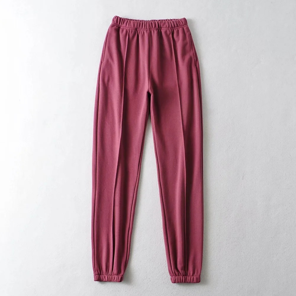 elastic waist pleated sweatpants  NSHS46870