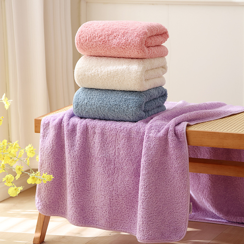 Pure Cotton Type a Bath Towel, Extra Thickeneded Egyptian Imported Cotton Plain Bath Towel, Accessible Luxury Gift Bath Towel with Soft Edges