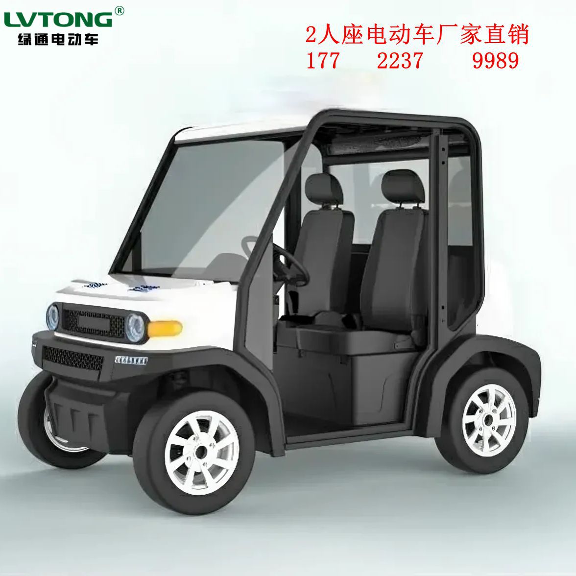 Vehículo eléctrico de dos asientos LT-S2.DC de Guangdong Lvtong Scenic Spot Community Building Sightseeing Walking Wheel