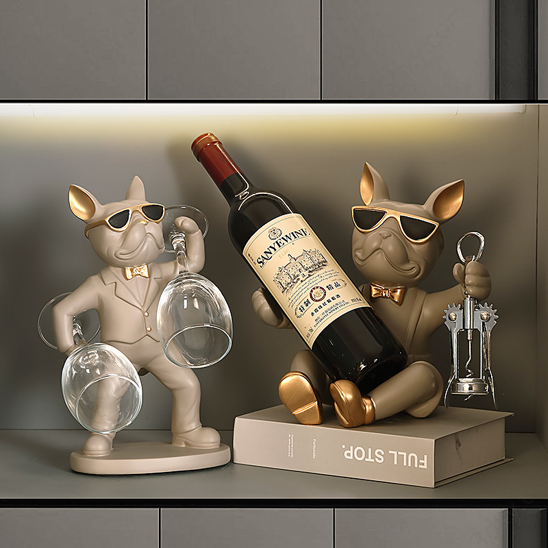Sujetalibros Decorativo de Perro de Resina Hecho a Mano para Escritorio y Estantería