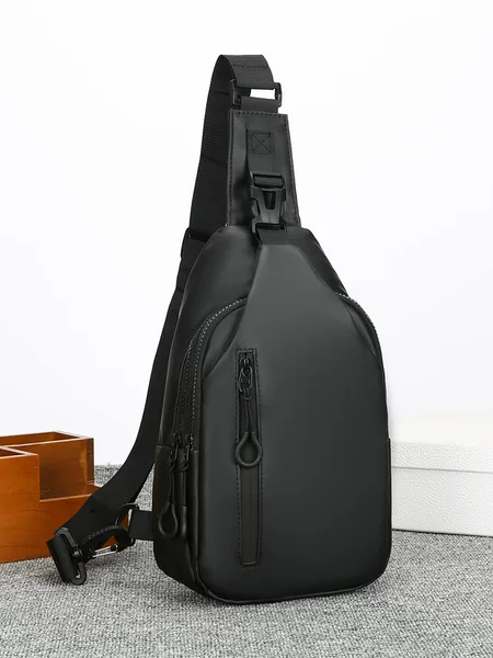 Cross-Border New Chest Bag Men's High-End Crossbody Bag Men's Water-Repellent Shoulder Bag USB Charging Chest Bag