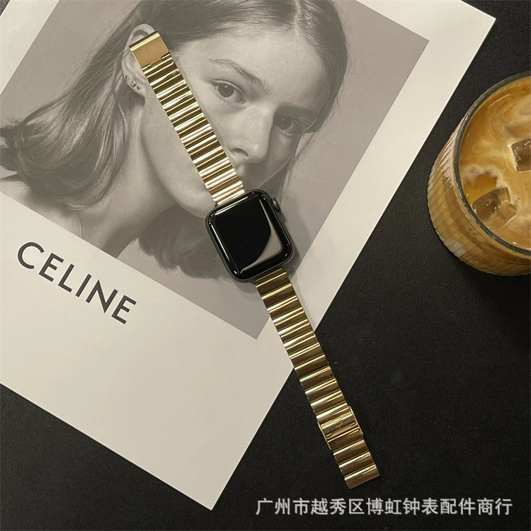 Apple, bamboo compatible watch strap stainless steel, metal accessories