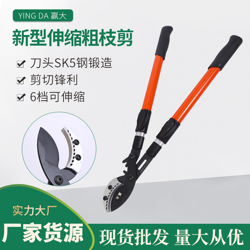 Winda Nuevo retráctil tijeras de rama gruesa fuerte tijeras de jardinería de jardín retráctil tijeras de árboles frutales tijeras de recolección de frutas herramientas de jardín