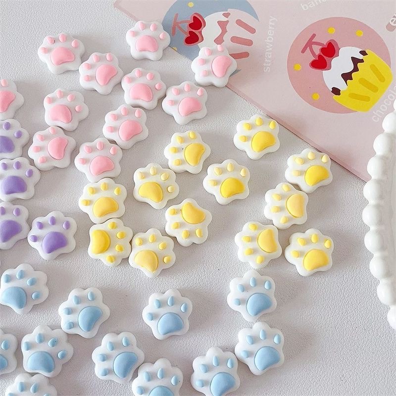 Cartoon cat claw DIY mobile phone shell hair clip decorative accessories cat palm simulation cream glue material manual glue production