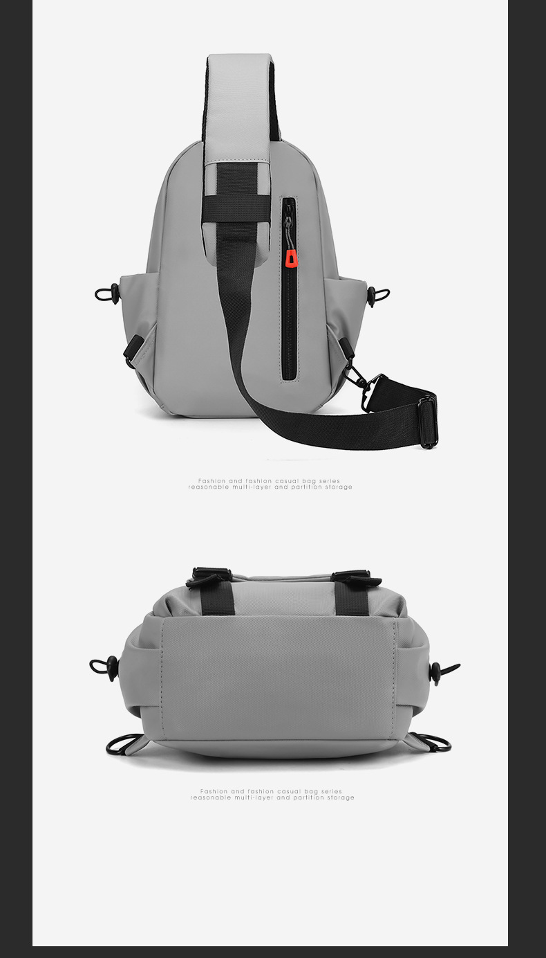 Trendy men's chest bag, crossbody bag, waterproof single-shoulder bag, cycling backpack, outdoor large-capacity men's bag, small bag, chest bag undefined