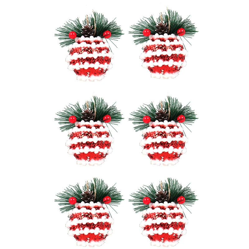 Елочные подвески для украшения, пенопластовые шарики, 6 см и 8 см, assorted styles
