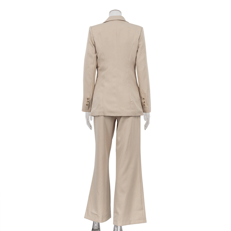Women Clothing Autumn Winter Office Long Sleeved Small Blazer Trousers Suit High Grade Two Piece Suit