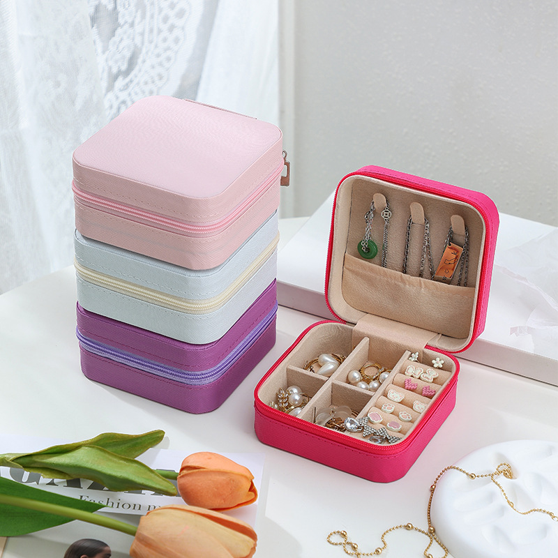 Portable Jewelry Storage Box Valentine's Day Gift Packaging Box Earring Ring Necklace Jewelry Box Decorative Mini Box
