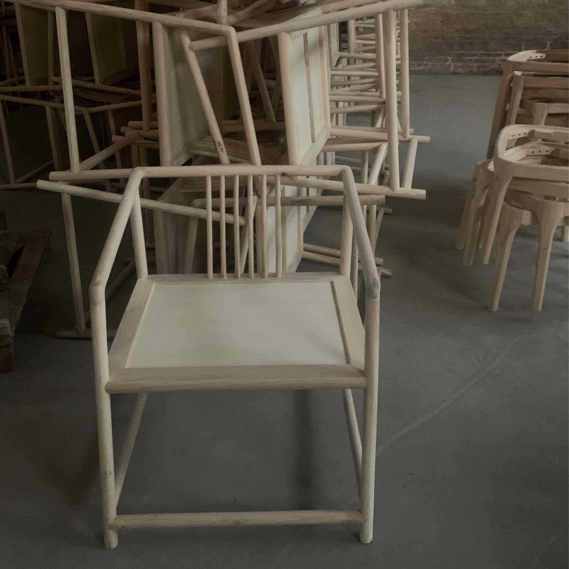 成人实木骨架白身新中式客厅古典办公多功能毛胚白胚椅子|ms