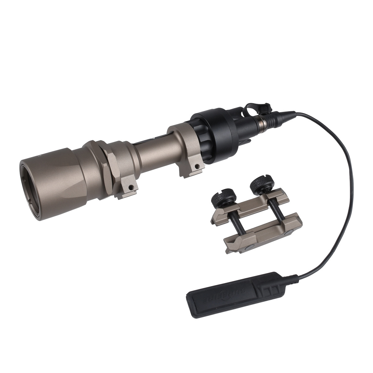 M951 linterna de casco táctico iluminación LED de 20mm guía de línea de cola de ratón linterna de aleación de aluminio