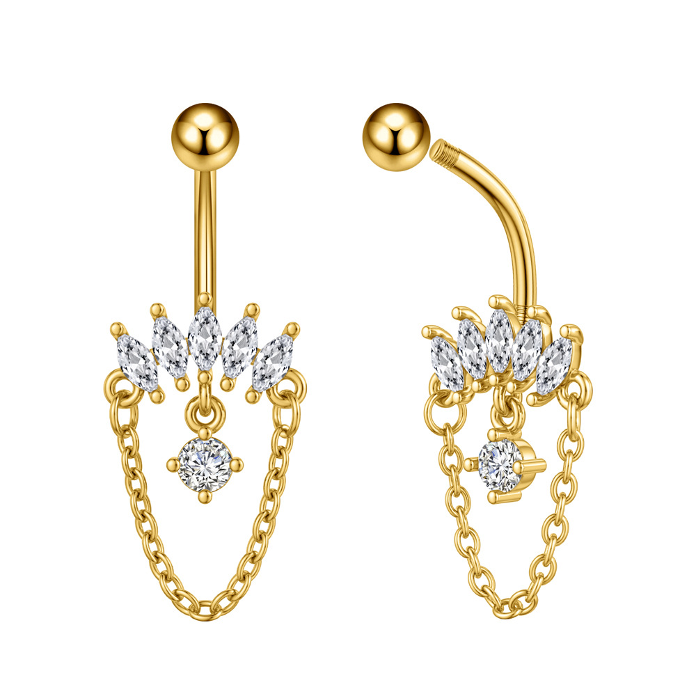 5g Weight Zircon Inlay Material Belly Ring Classification 1 Piece Quantity Casual, Bar Occasion 316 Stainless Steel Material Star, Flower, Butterfly Pattern All Seasons Season Unisex Gender Plating Design Hip-Hop, Simple Style, Cool Style Style 1 Piece 316 Stainless Steel Zircon Belly Rings Star Flower Butterfly Unisex 38