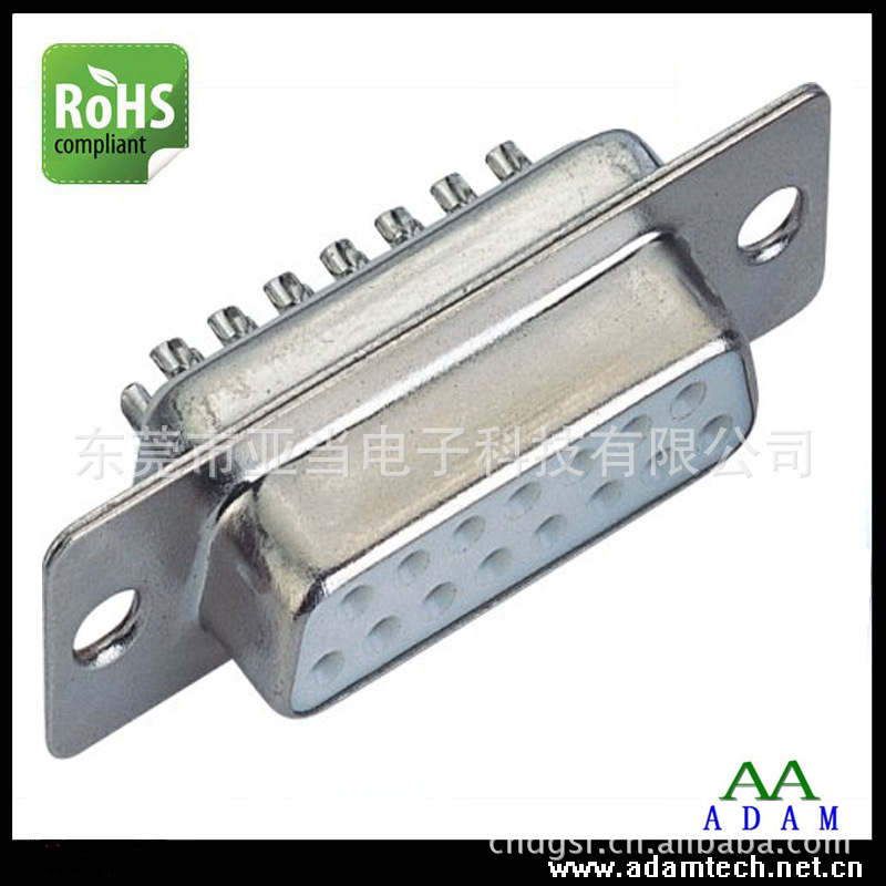 ����ֱ��D-SUB����������DB15P����ʽĸͷǰ�Ƕƽ�