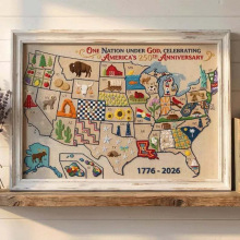 �羳USA Map Cross Stitch DIY Kit�����؈Dʮ�ֽ�DIY���b