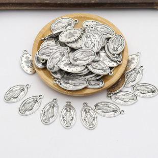 Wholesale and Retail cross-border supply metal jewelry accessories necklace bracelet Oval rosary pendant pendant ornaments
