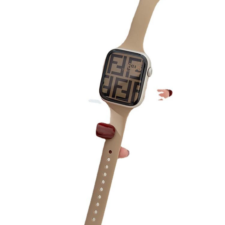 Подходит для Apple Watch 11 силиконовый ремешок iWatch10 Apple S8 watch 7 ремешок Smart SE sports 9 женский 45мм