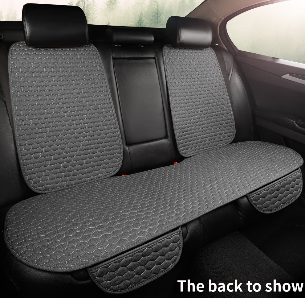 Cojín de asiento de coche de lino natural material respetuoso del medio ambiente cubierta de asiento de coche totalmente rodeado cojín de asiento de coche