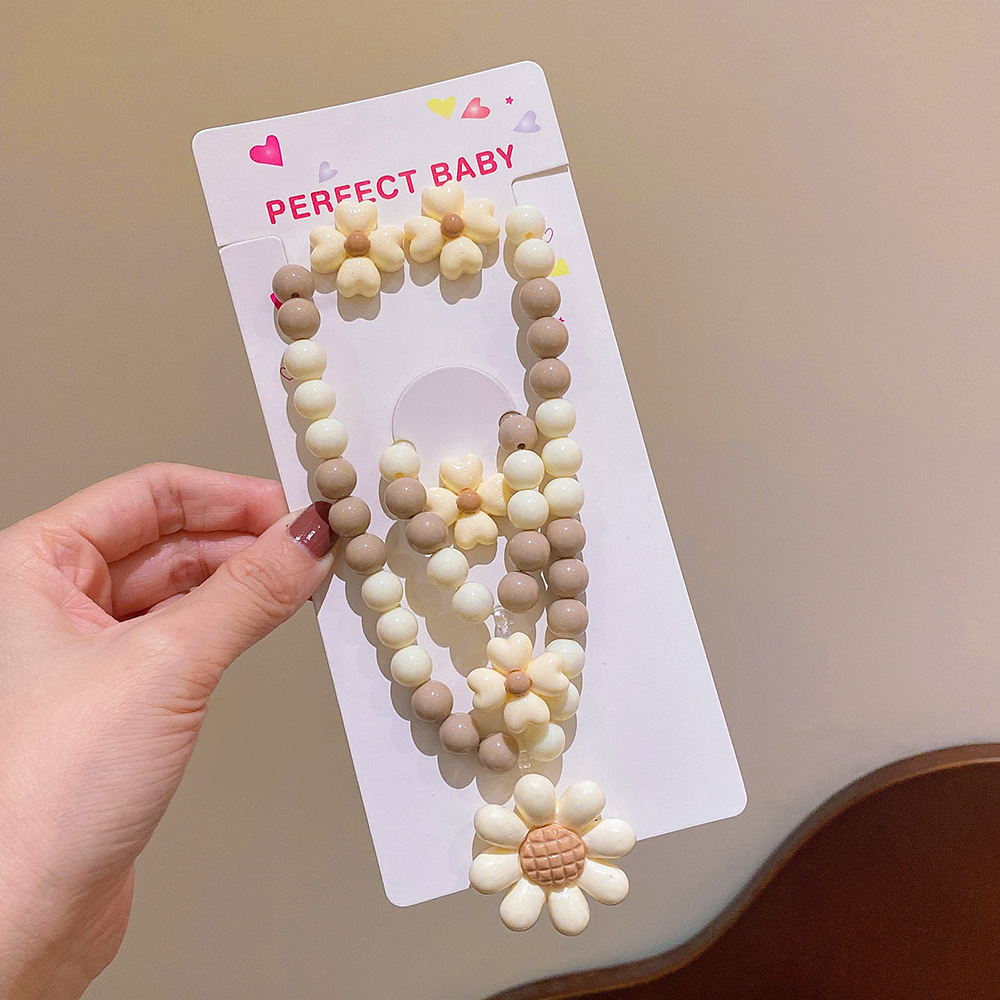 Fashion Cartoon Flower Arylic Resin Handmade Kidu0027S Pendant Necklace